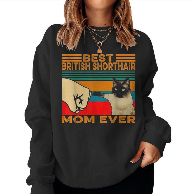 Best British Shorthair Cat Mom Ever Women Crewneck Graphic Sweatshirt