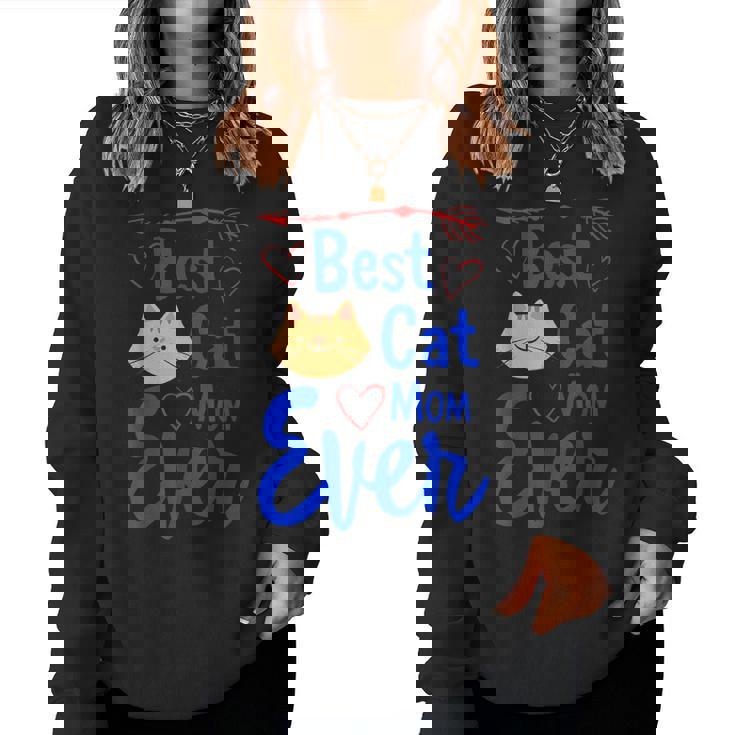 Best Cat Mom Ever Mothers Day Gift Cute Animal Kitten Women Women