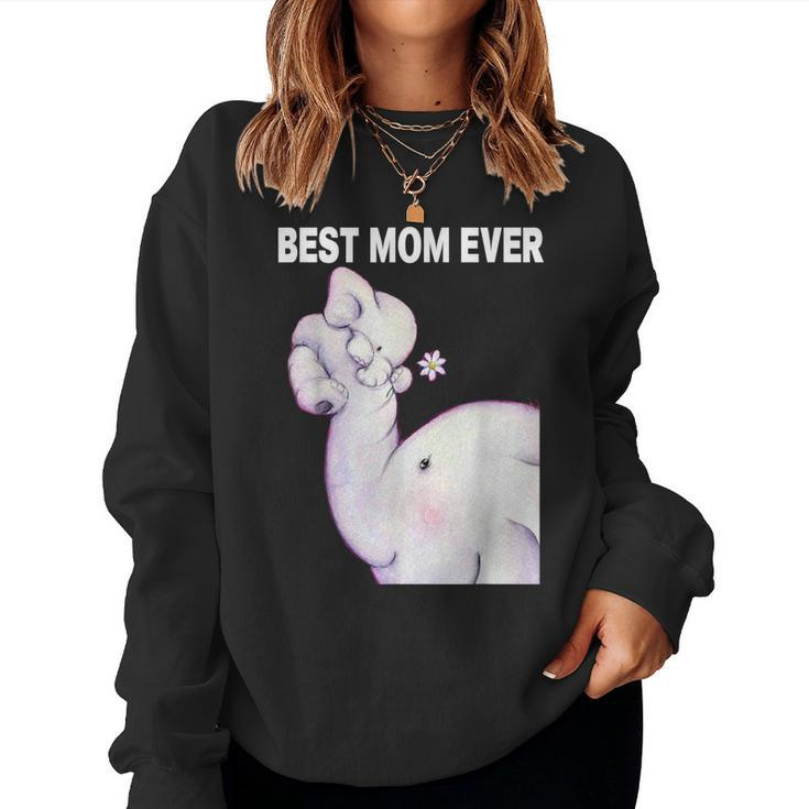 Womens Best Mom Ever Elephant Tshirt For Mother Women Sweatshirt