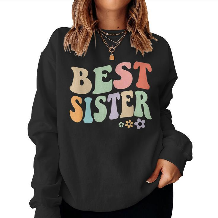 Best Sister Vintage Floral For Cool Sisters Women Sweatshirt
