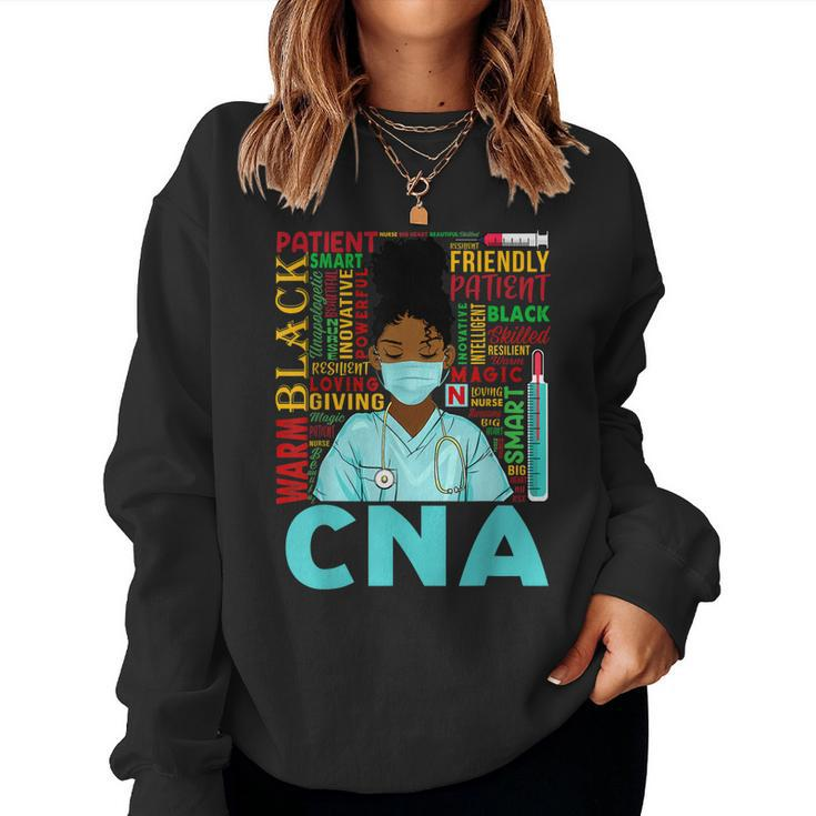 Black Strong Nurse Cna Afro Melanin African American Women Women Sweatshirt