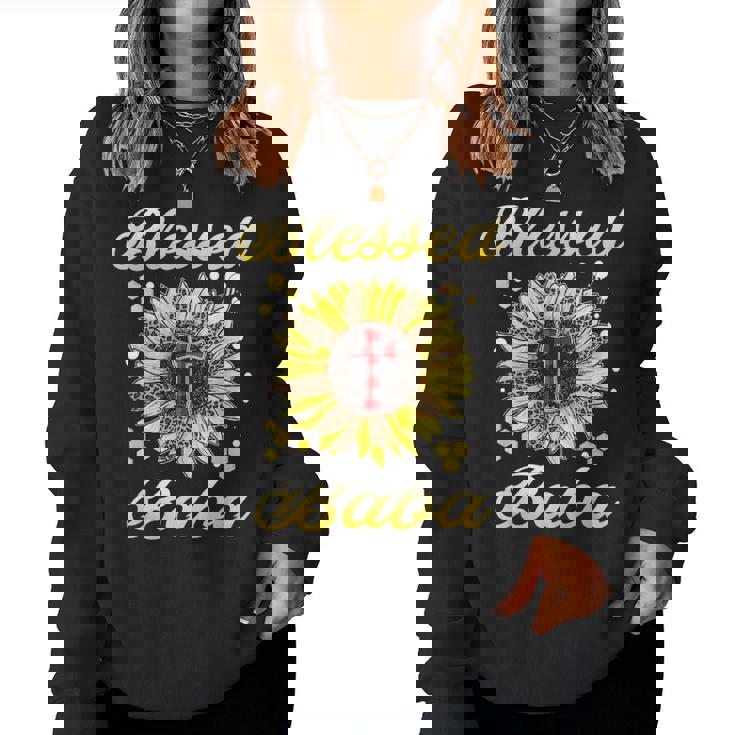 Blessed Baba Cross Sunflower Mother Day Women Crewneck Graphic Sweatshirt