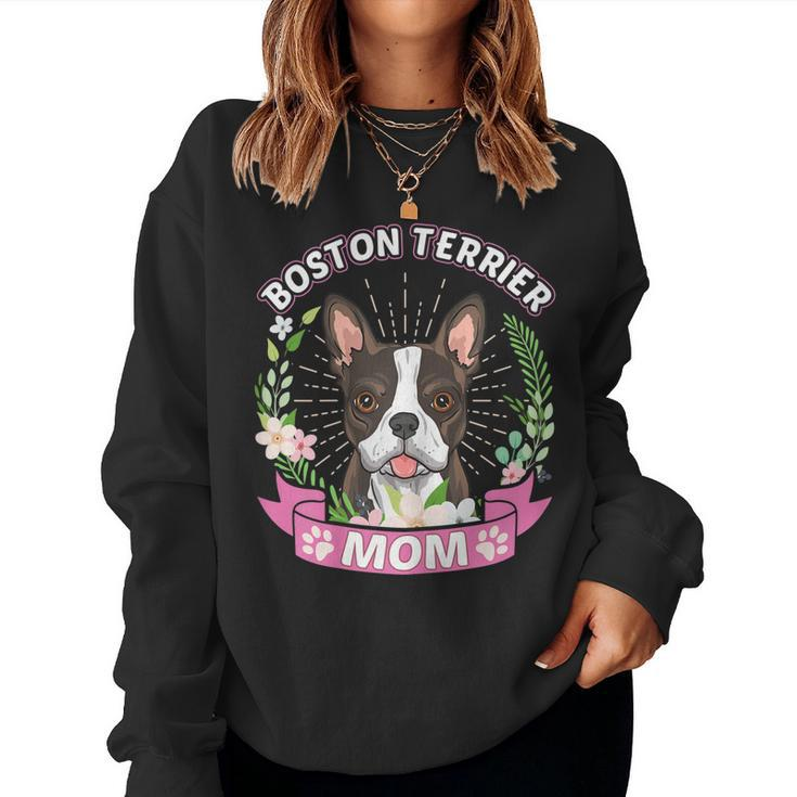 Boston Terrier Mom Shirt Women Sweatshirt
