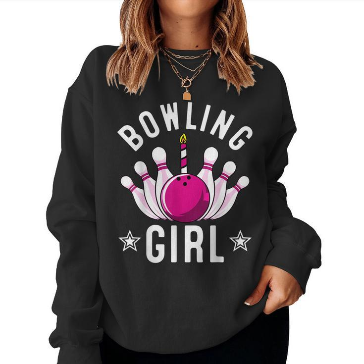 Bowling For Kids Cool Bowler Girls Birthday Party Women Sweatshirt