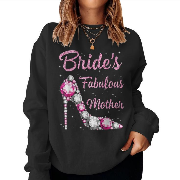 Brides Fabulous Mother Happy Wedding Marry Vintage  Women Crewneck Graphic Sweatshirt