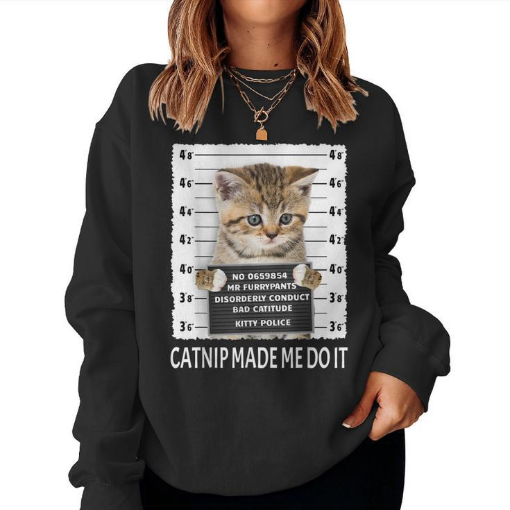 Catnip Made Me Do It - Cat Lover Men Women Women Sweatshirt