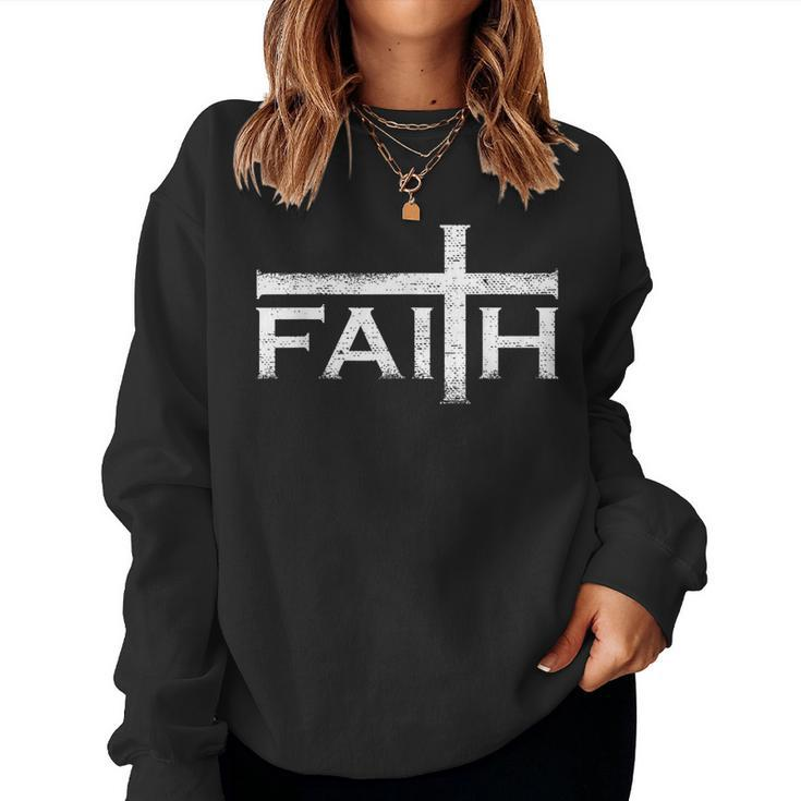Christian Faith And Cross Jesus Believer For Men Women Women Sweatshirt