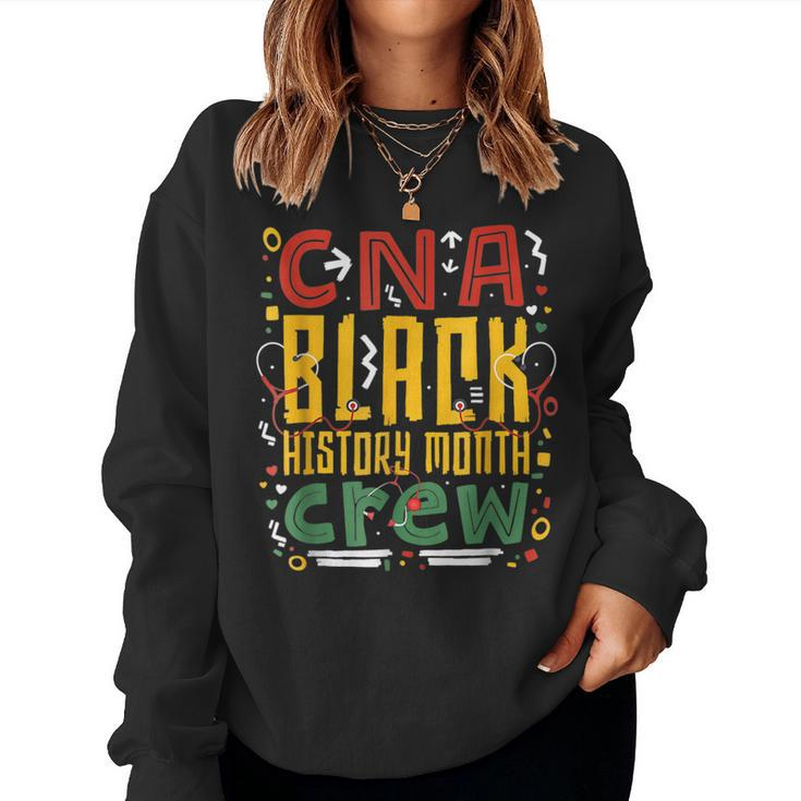 Cna Black History Month Nurse Crew African American Nursing  Women Crewneck Graphic Sweatshirt