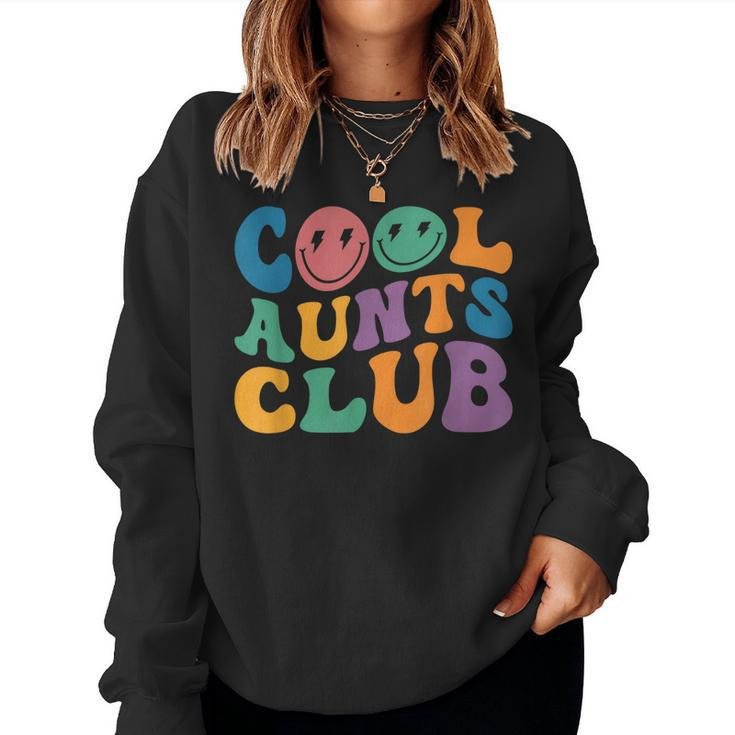 Cool Aunt Club Aunties Groovy Retro Cool Aunt Club Women Sweatshirt