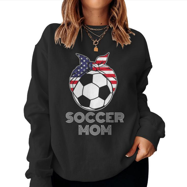 Cool Soccer Mom Jersey For Parents Of Womens Soccer Players Women Crewneck Graphic Sweatshirt