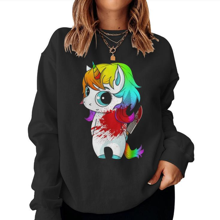 Cute Sweet But Psycho Humor Wife Mom Gift Horror Goth Punk Women Crewneck Graphic Sweatshirt