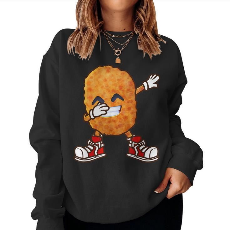 Dabbing Chicken Nuggets For Kids Nugget Lover Women Sweatshirt