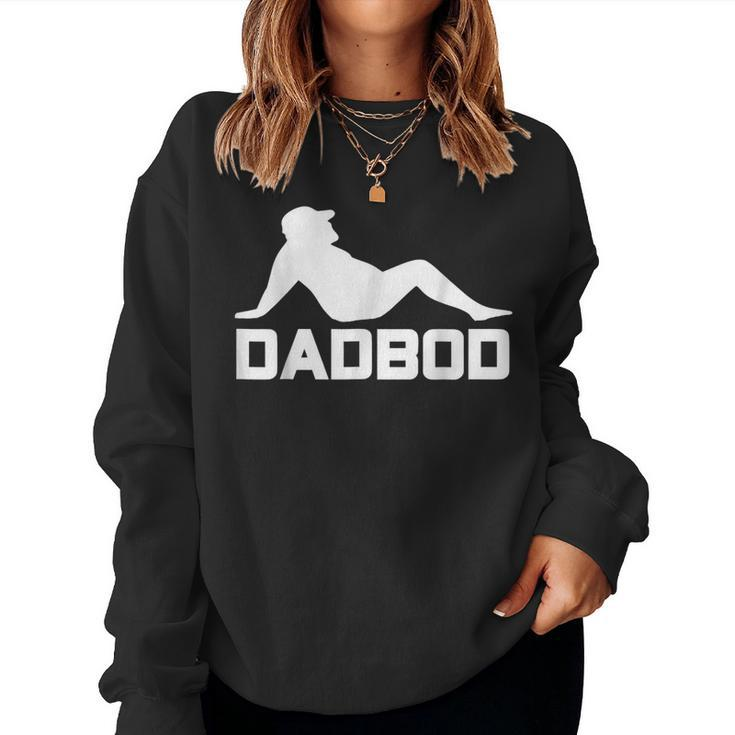 Dad Bod Dadbod Silhouette With Beer Gut Women Sweatshirt