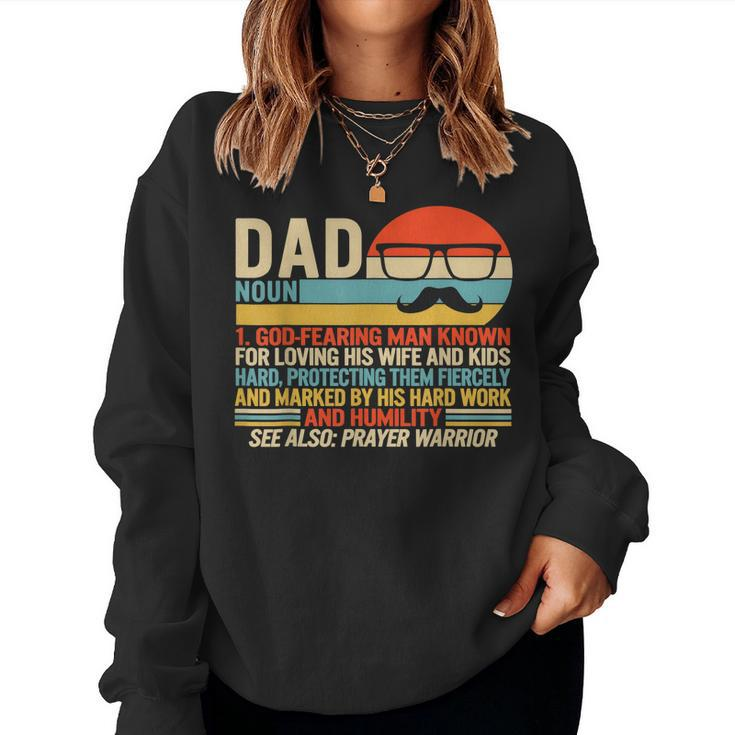 Dad Moustache Fathers Day Christian Prayer Father In Law Women Sweatshirt