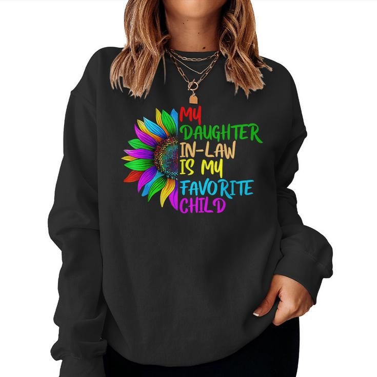 My Daughter In Law Is My Favorite Child Mother Sunflower Women Sweatshirt