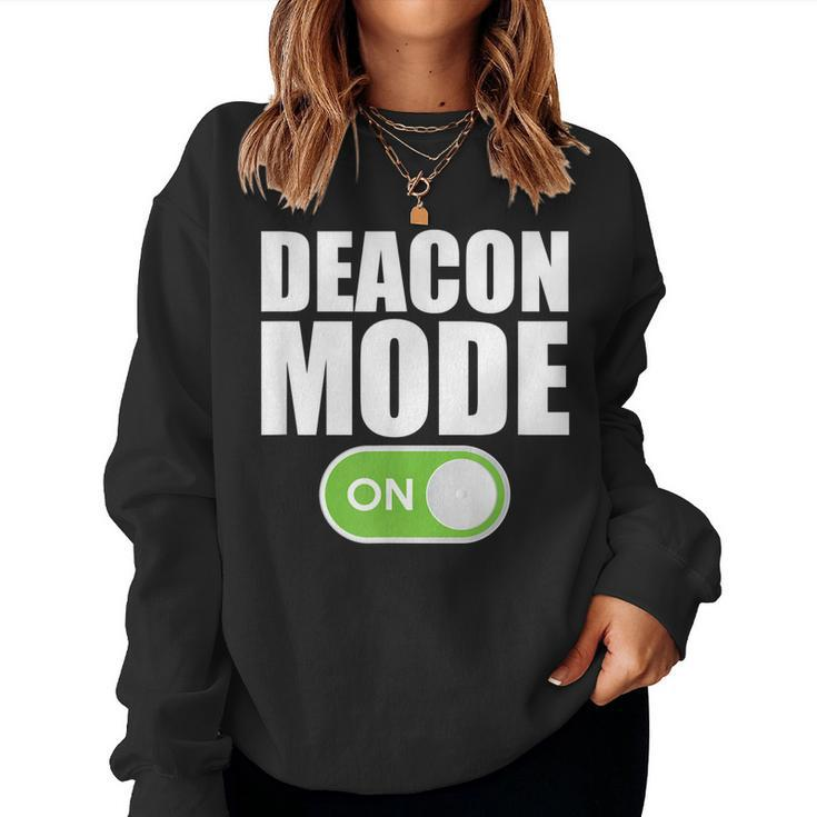 Deacon Mode - Religious Christian Minister Catholic Church Women Sweatshirt