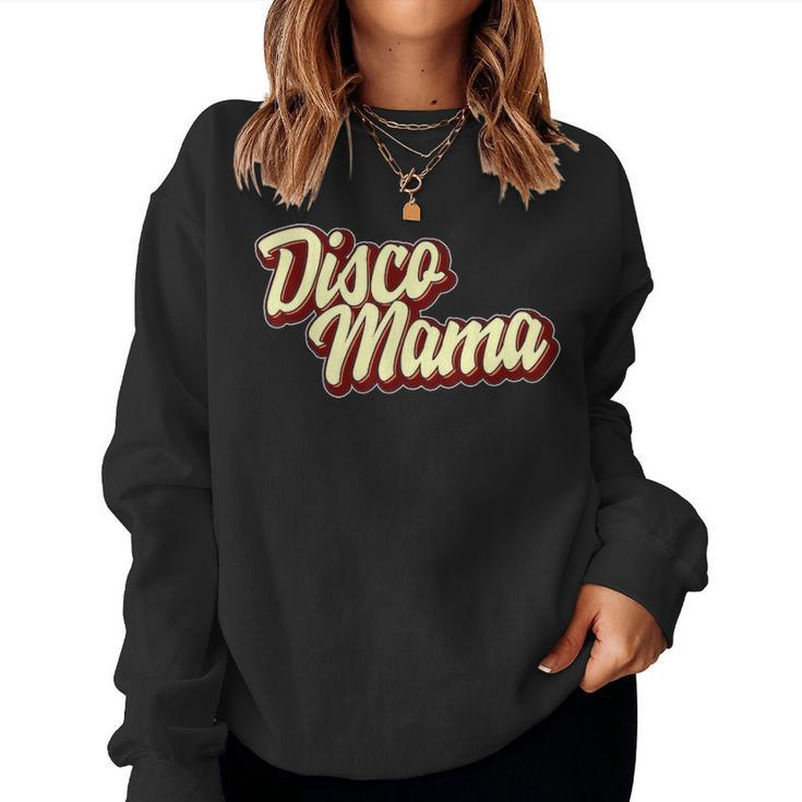 Disco Mama Queen Mom Matching Couple Mothers Day Retro Women Crewneck Graphic Sweatshirt