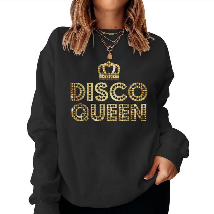 Disco Queen Retro Disco Matching Couple Gift For Women  Women Crewneck Graphic Sweatshirt