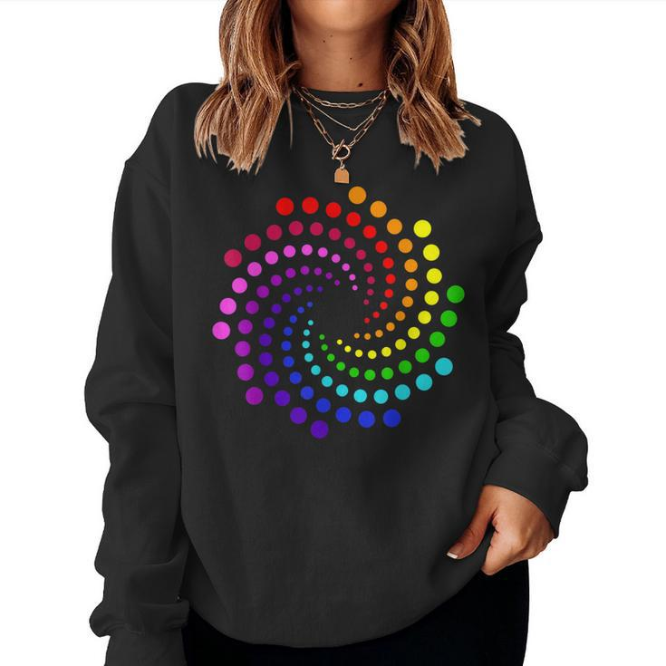 Dot Day Shirt Kids Rainbow Polka Dot Spiral Women Sweatshirt