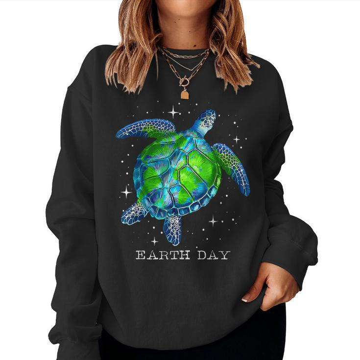 Earth Day 2023 Restore Sea Turtle Tie Dye Save The Planet Women Sweatshirt