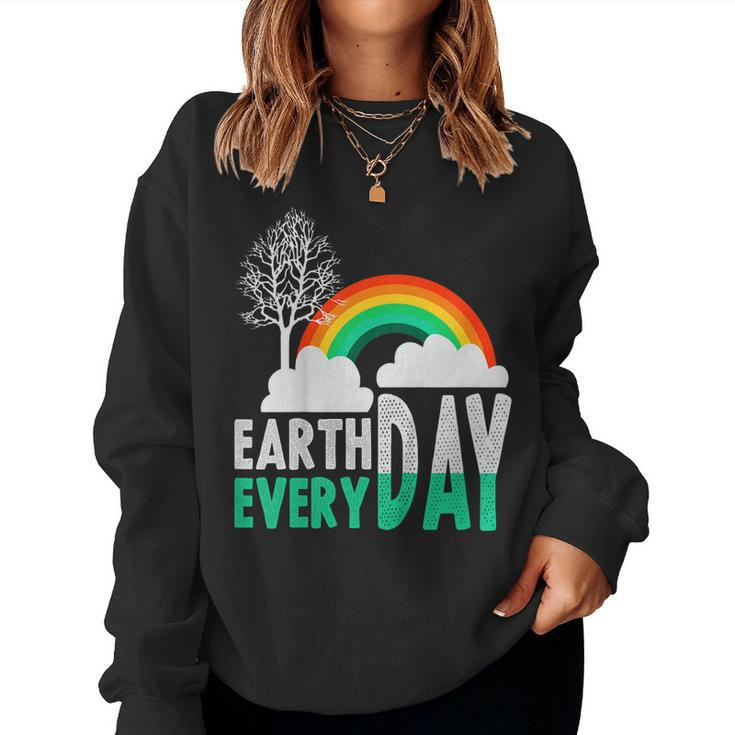 Earth Day Everyday Rainbow Tree T Shirt Women Sweatshirt