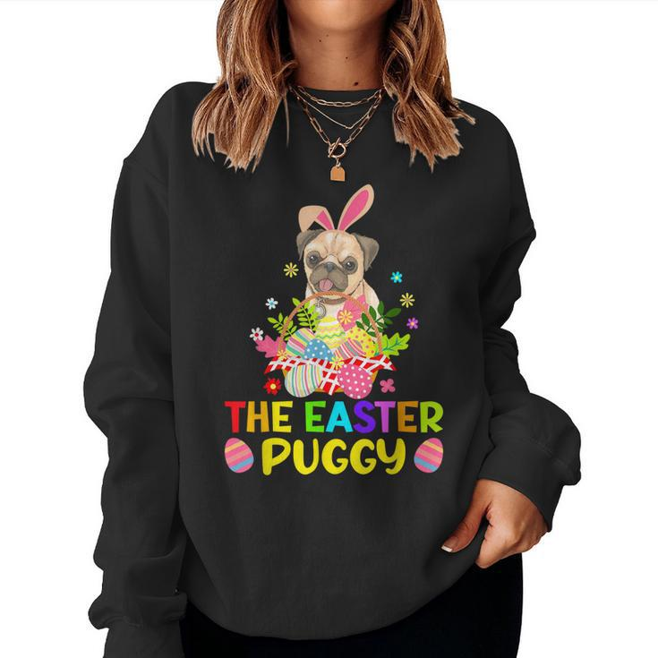 Easter Pug Bunny Ear Eggs Basket Dogs Kids Mens Womens Women Sweatshirt