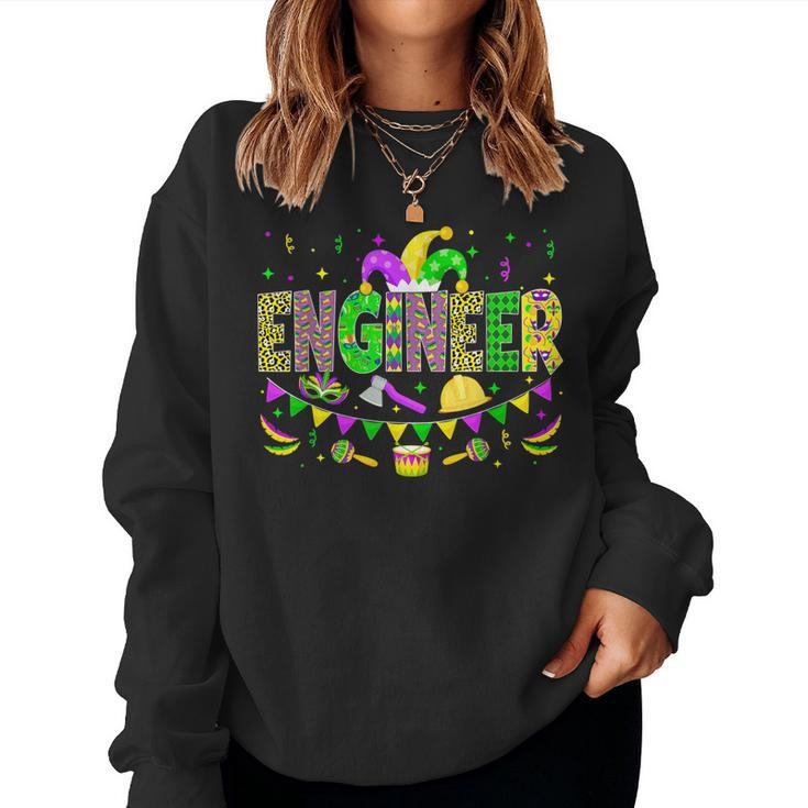 Engineer Lover Funny Mardi Gras Carnival Party Women Men  Women Crewneck Graphic Sweatshirt