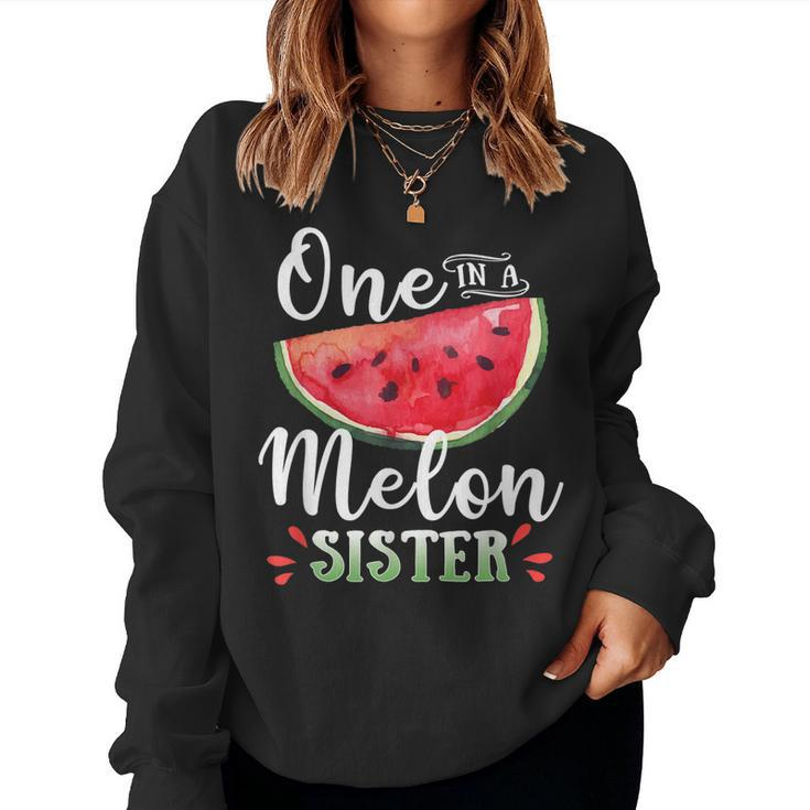Family Watermelon Matching Group One In A Melon Sister Women Sweatshirt