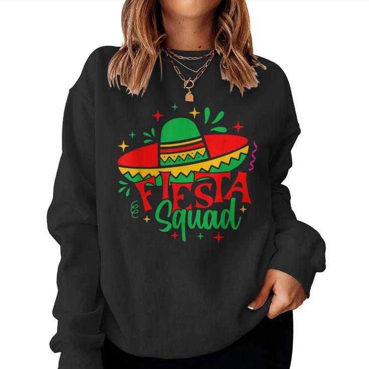 Fiesta Squad Cinco De Mayo Mexican Hat Women Kids Women Sweatshirt