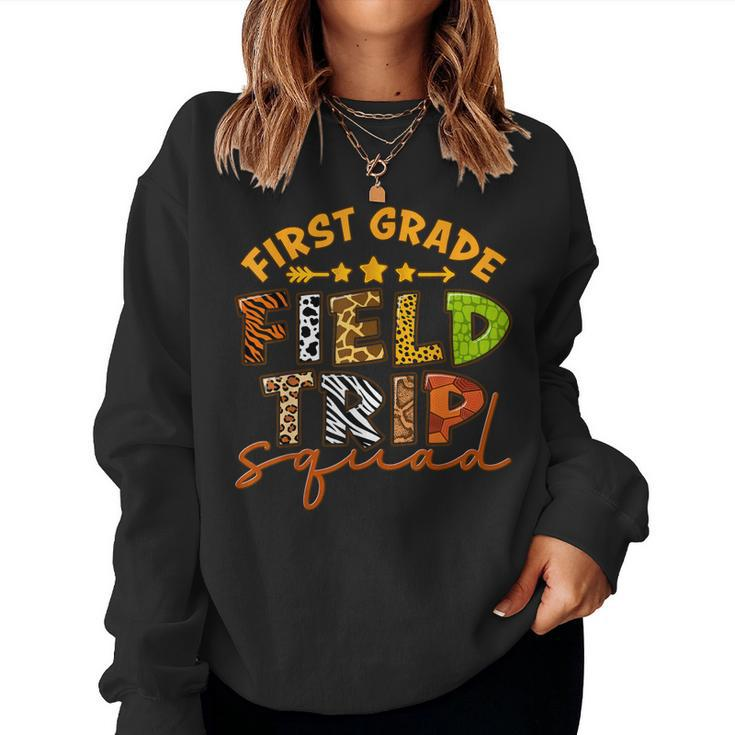 First Grade Zoo Field Trip Squad Matching Students Teacher Women Sweatshirt