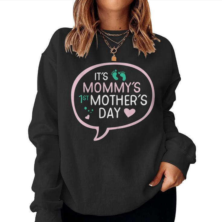 Womens First Shirt Pregnancy Announcement Sweatshirt