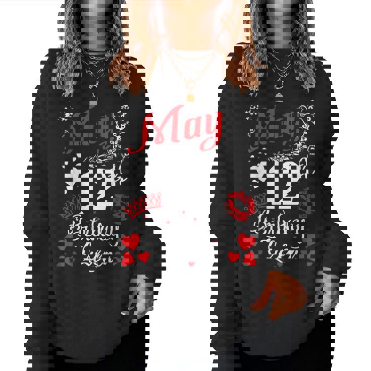 Flowers Heart Lip May 12th Birthday Queen Shirt Mama Nana