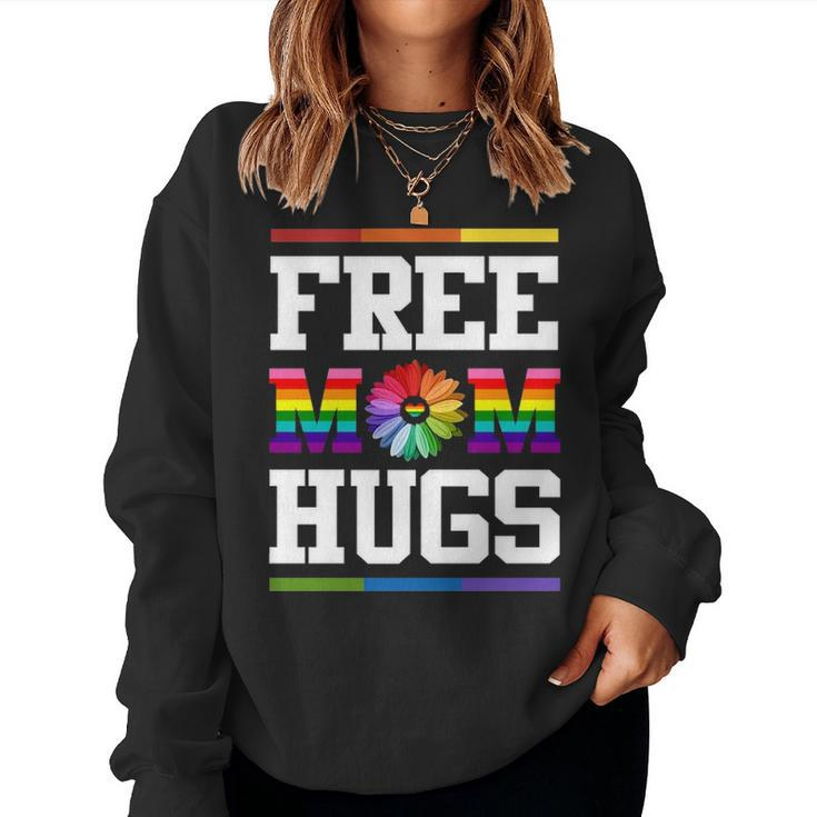 Free Mom Hugs Pride Lgbt Gift V3 Women Crewneck Graphic Sweatshirt