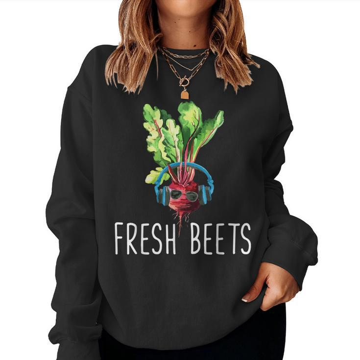 Fresh Beets Organic Food Funny Vegetable Lover Gift  Women Crewneck Graphic Sweatshirt