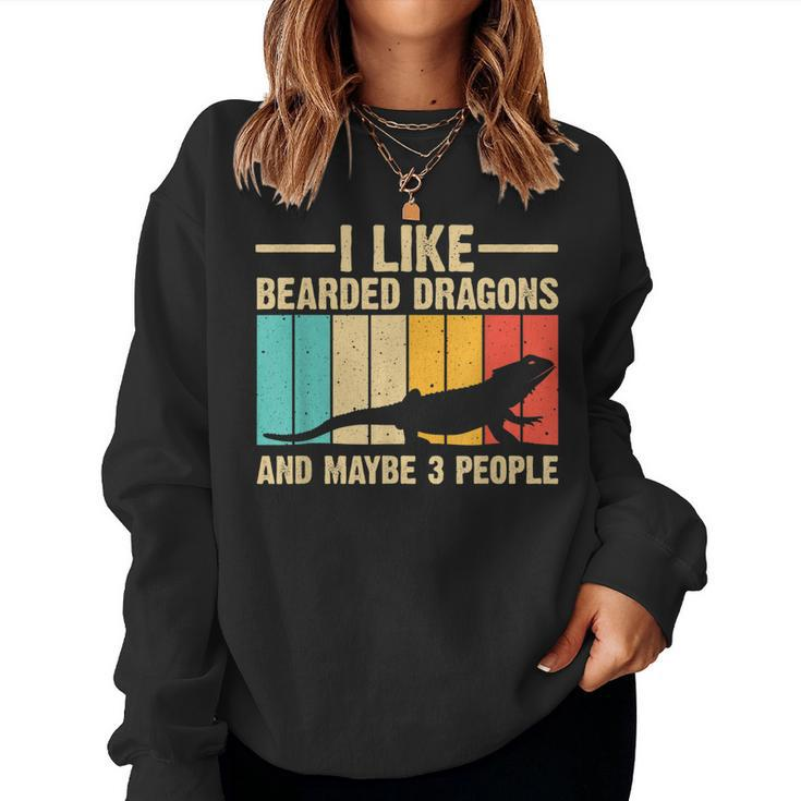 Funny Bearded Dragon Design Pogona Reptile Lover Men Women  Women Crewneck Graphic Sweatshirt
