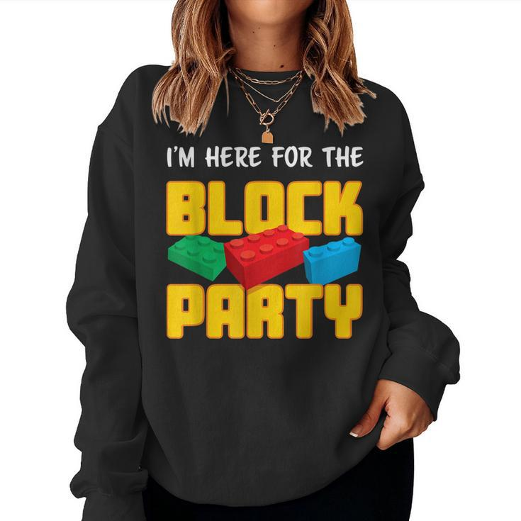 Funny Building Blocks Block Party Pre-K Men Women Kids  Women Crewneck Graphic Sweatshirt