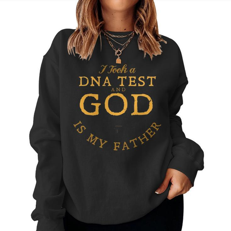 Funny Christian Gift Catholic Pastor God Is My Father Faith Women Crewneck Graphic Sweatshirt