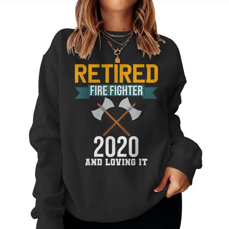 Funny Firefighter  - Retired Fire Fighter 2020  Women Crewneck Graphic Sweatshirt