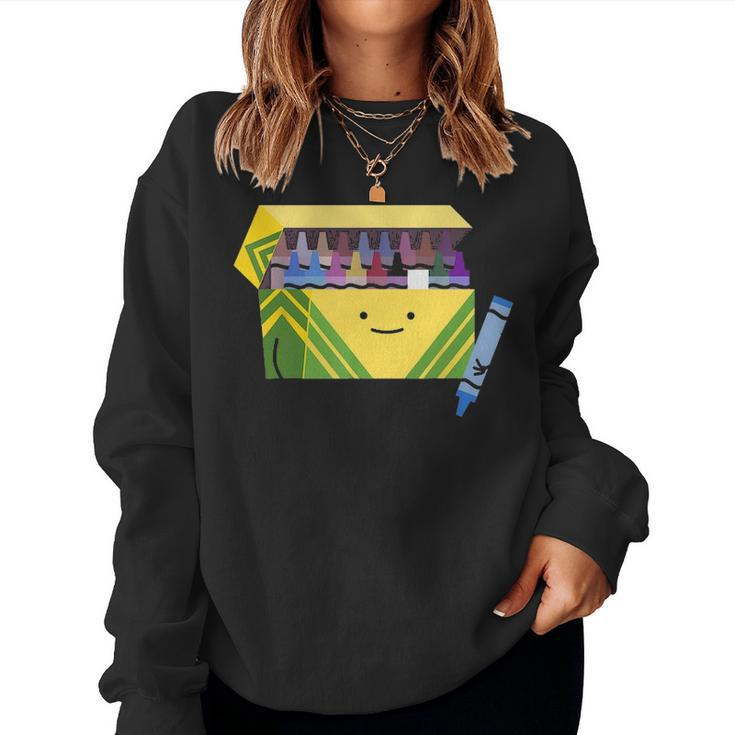 Funny Good Boys Crayon Box Smile Teacher Gift Women Crewneck Graphic Sweatshirt