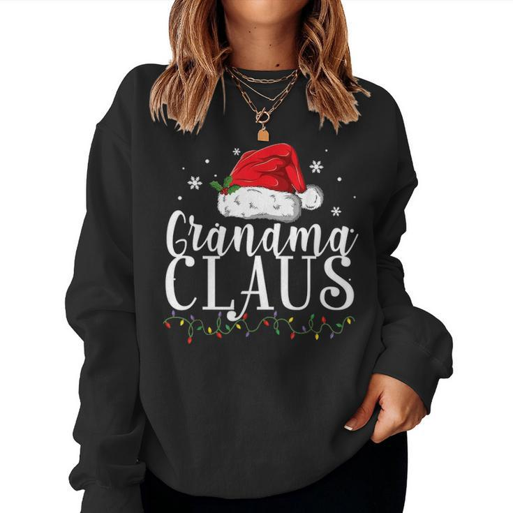 Funny Grandma Claus Christmas Pajamas Santa Gift Women Crewneck Graphic Sweatshirt