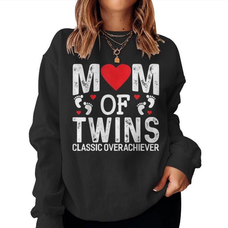 Funny Mom Of Twins Classic Overachiever Twins Mom V2 Women Crewneck Graphic Sweatshirt
