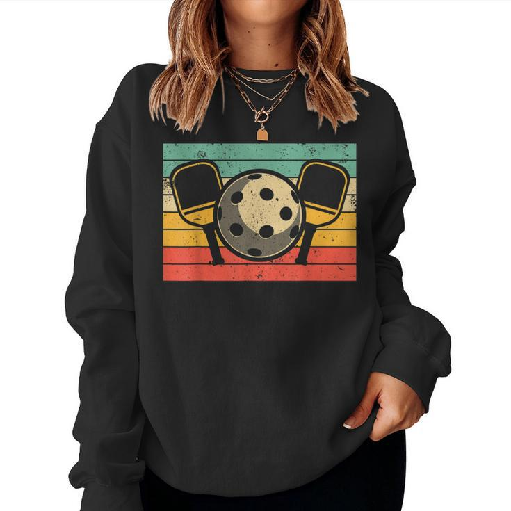 Funny Pickleball For Men Women Pickleball Player Vintage Women Crewneck Graphic Sweatshirt