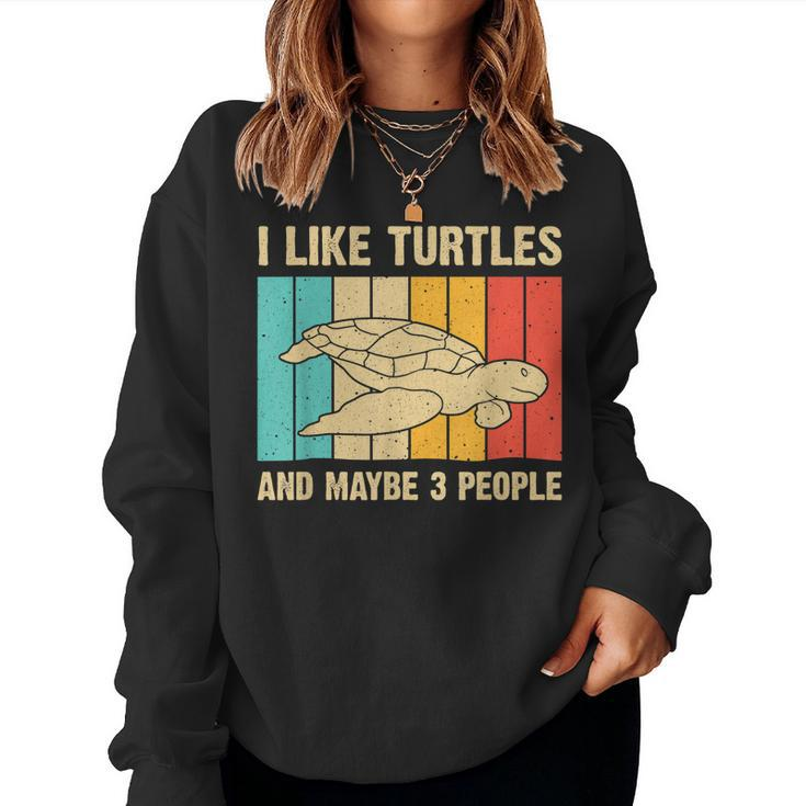 Funny Turtle Design Sea Turtle Lover Men Women Boys Girls  Women Crewneck Graphic Sweatshirt