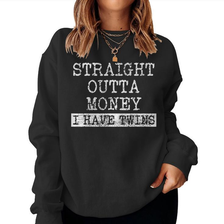 Funny Twins  Twin Mother Father Mom Dad Gift Women Crewneck Graphic Sweatshirt