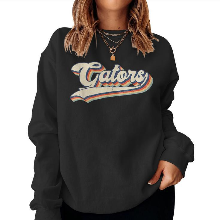 Gators Sports Name Vintage Retro Gift Men Women Boy Girl Women Crewneck Graphic Sweatshirt