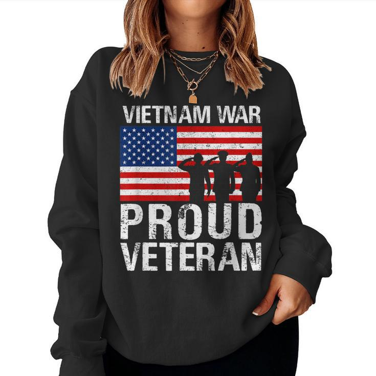 Gift For Military Men Women Proud Vietnam War Veteran  Women Crewneck Graphic Sweatshirt