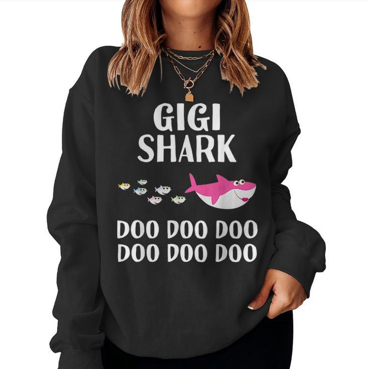 Gigi Shark Doo Doo T For Women Mothers Day Gifts Women Crewneck Graphic Sweatshirt
