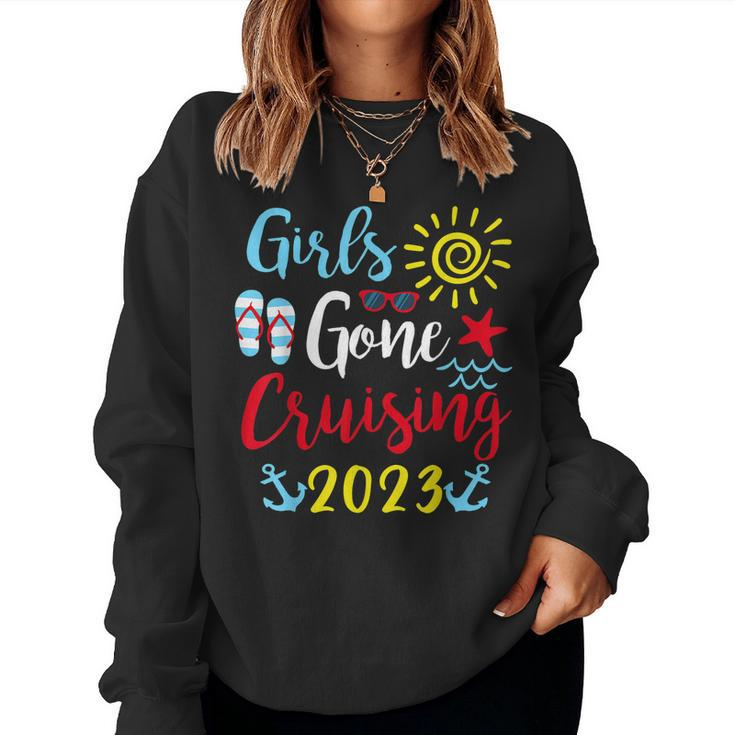 Womens Girls Gone Cruising 2023 Cruise Squad Vacation Girl Women Sweatshirt