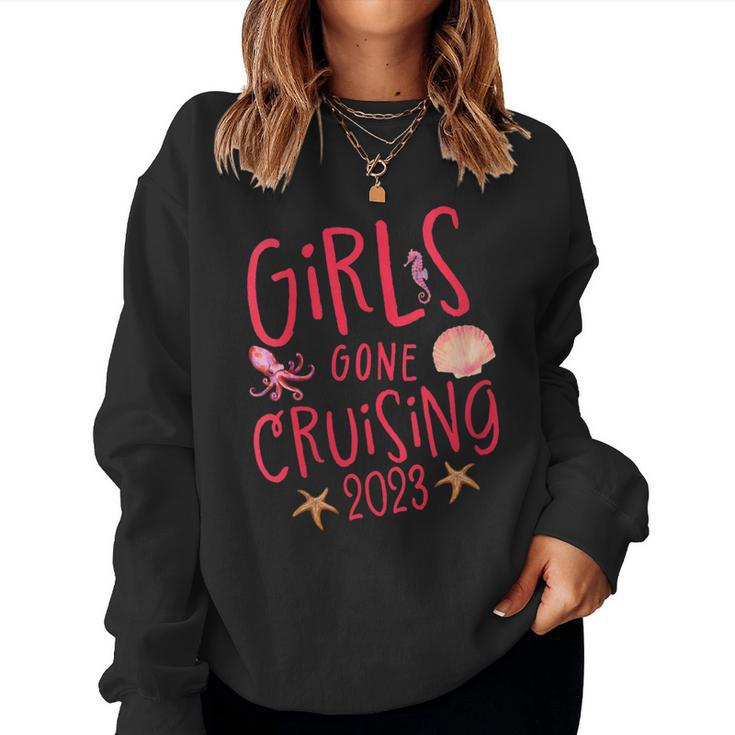 Womens Girls Gone Cruising 2023 Girls Cruise Women Sweatshirt