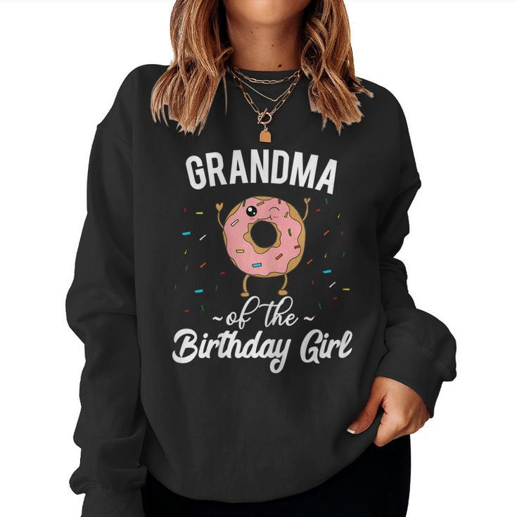 Womens Grandma Of The Birthday Girl Shirt Donut Tee Women Sweatshirt